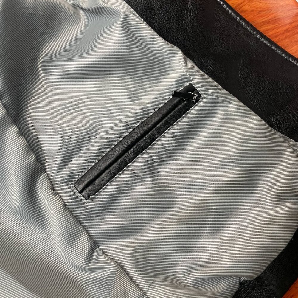 Vintage 1990s Wilson's Pelle Studio Women's L Lined Leather Jacket - Picture 6 of 7